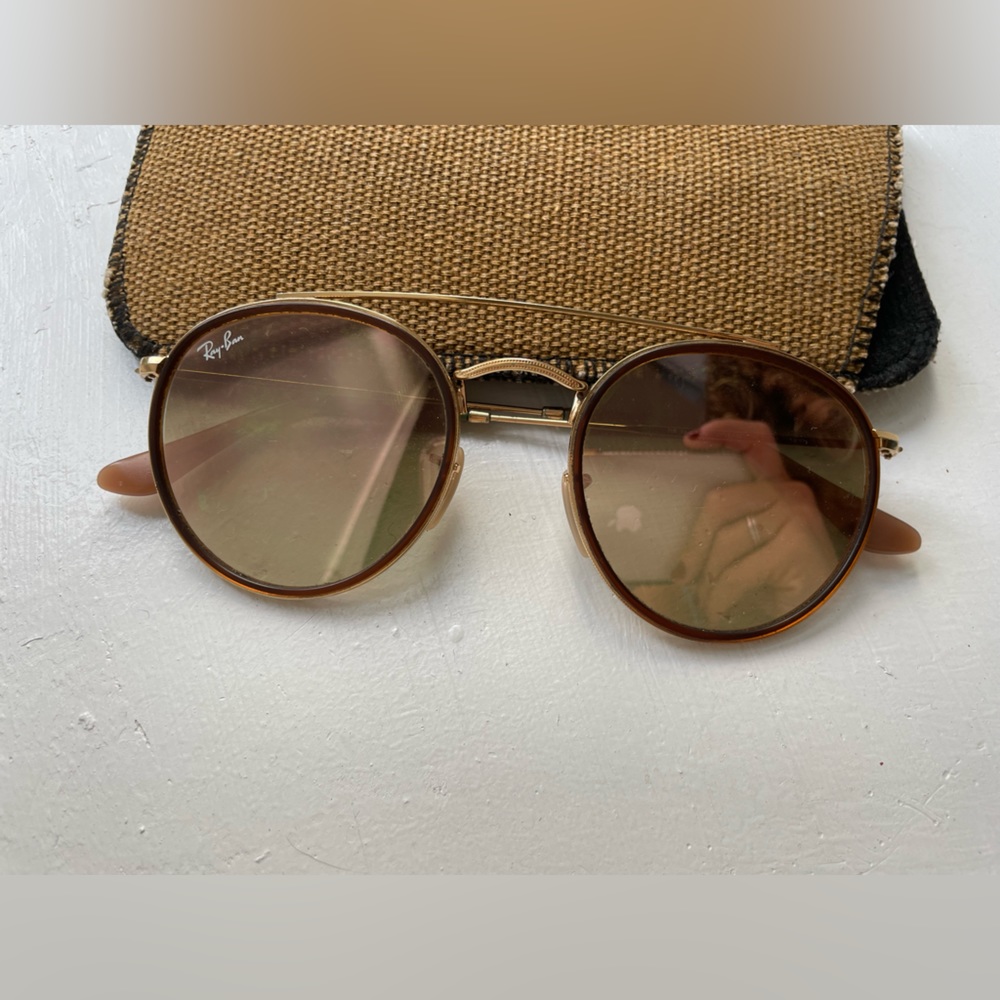 RayBan 51-22 Round Double Bridge